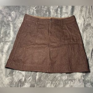 Woolrich wool brown speckled skirt size 14